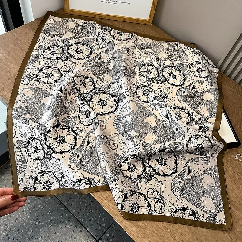 Shawl Wrap Winter - 100% soie carré pour les femmes