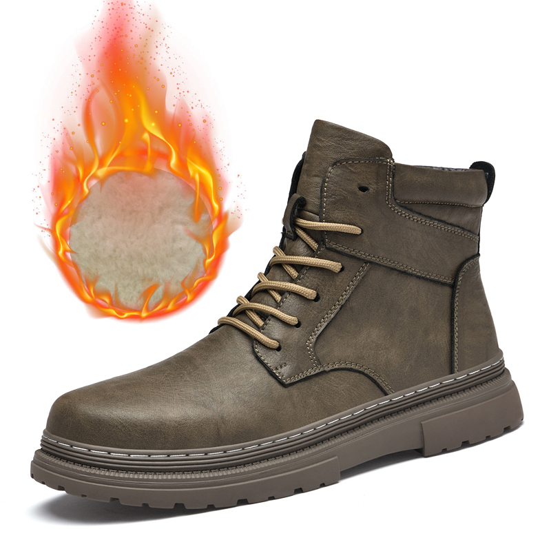 Waterproof Winter Boot - Chaussures chaudes d'hiver en cuir pour