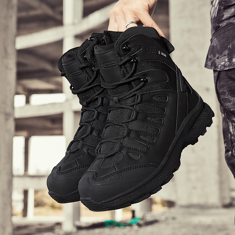 Waterproof Winter Boot - Bottes tactiques pour hommes à lacets,