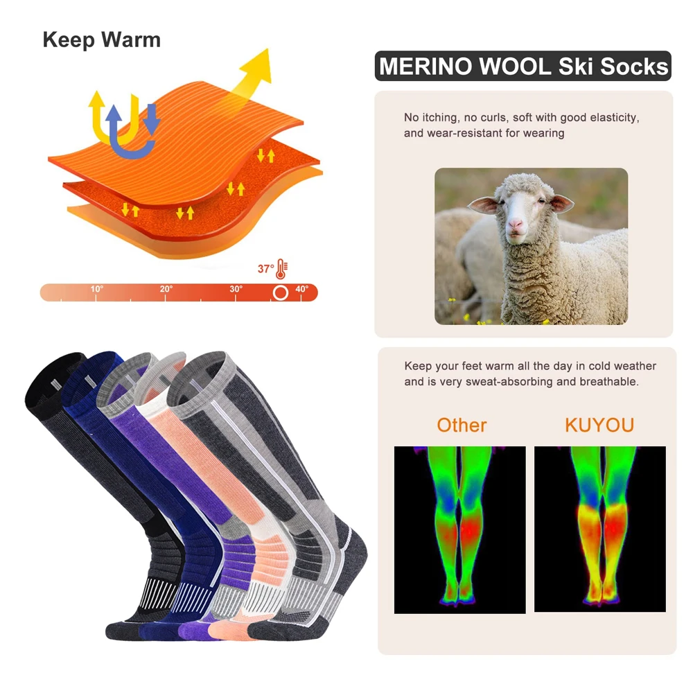 XQQMXX-Chaussettes de ski en l - Thermal Sock Wool avis et prix