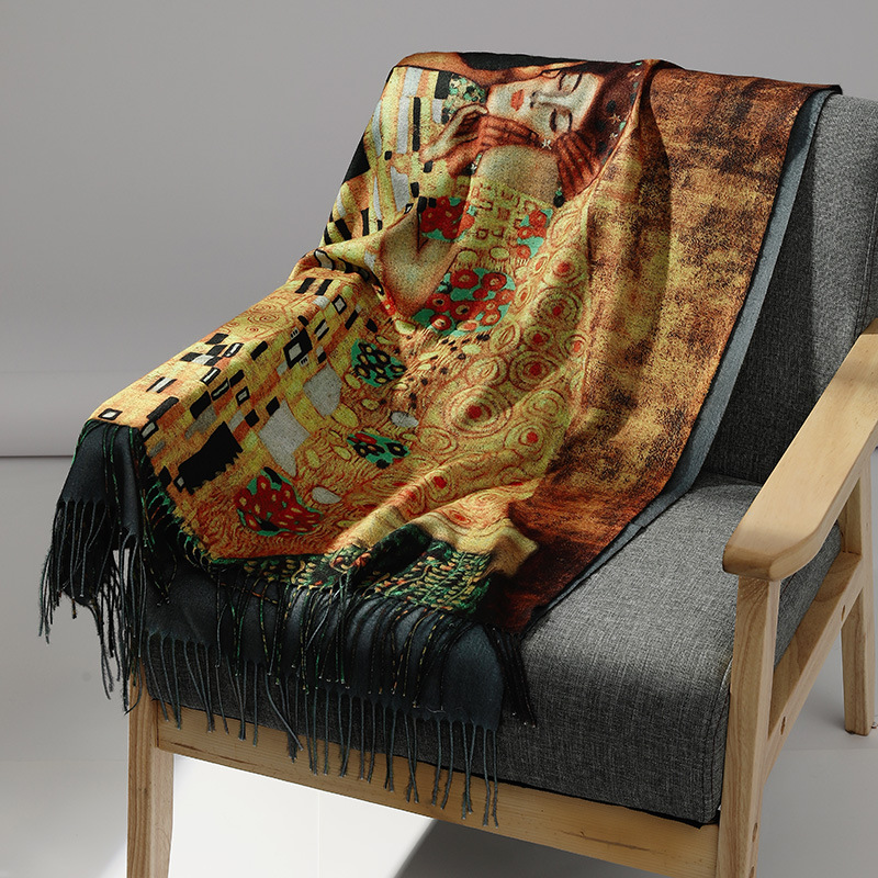 Marque de luxe peinture à l'hu - Wool Scarf Men avis et prix